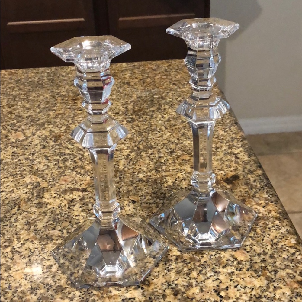 Pair of Val St. Lambert Crystal Candlesticks🕯🕯